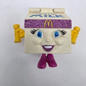 1993 Vintage McDonalds Happy Meal Toys Changeables Lowfat Milk Carton